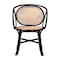 Baxton Studio Palesa Modern Bohemian Two-Tone Black and  Natural Brown Rattan Dining Chair 232-13394-ZORO - alternate 5